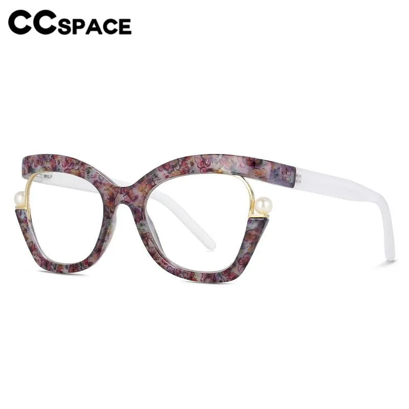 CCspace Women's Full Rim Square Cat Eye Tr 90 Titanium Eyeglasses 56633