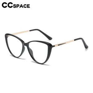 CCspace Women's Full Rim Square Cat Eye Tr 90 Titanium Eyeglasses 56741