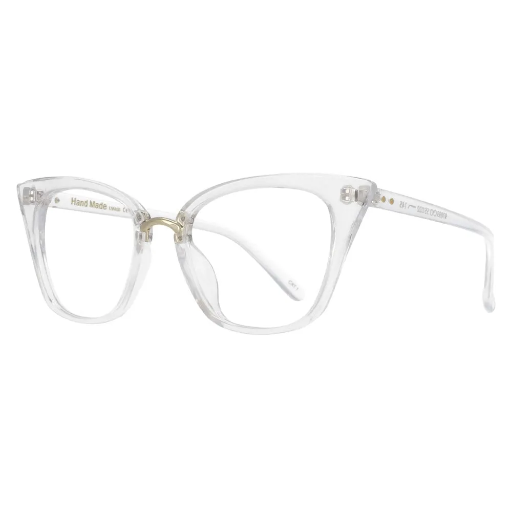 CCspace Women's Full Rim Square Cat Eye Tr 90 Titanium Frame Eyeglasses 47959