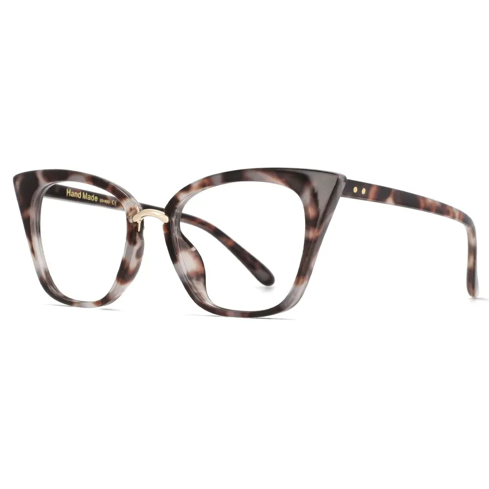 CCspace Women's Full Rim Square Cat Eye Tr 90 Titanium Frame Eyeglasses 47959