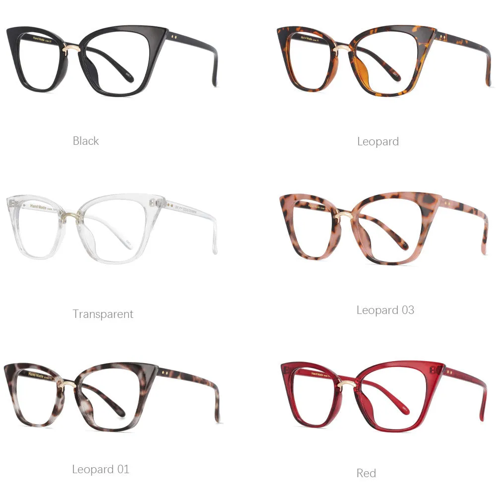 CCspace Women's Full Rim Square Cat Eye Tr 90 Titanium Frame Eyeglasses 47959