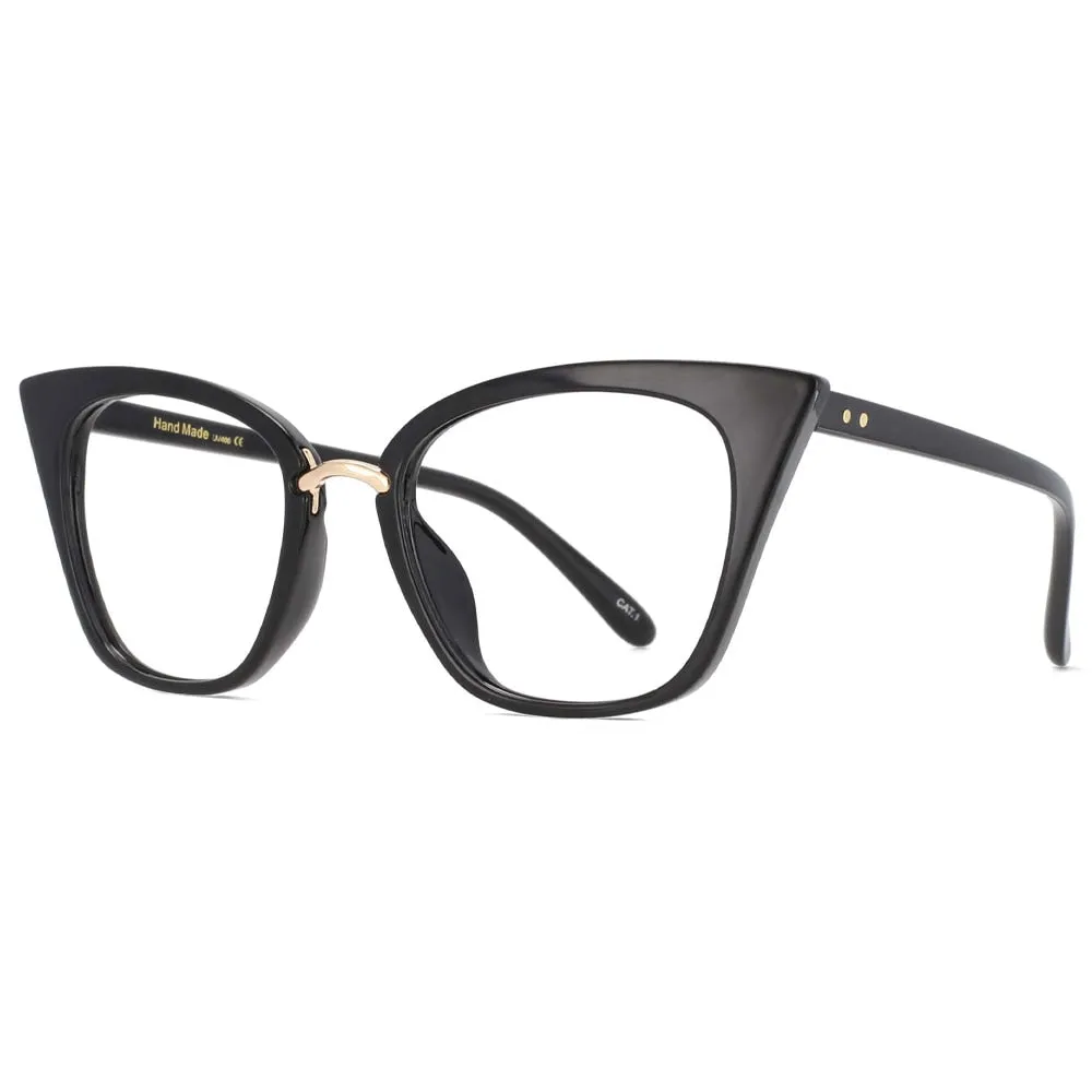 CCspace Women's Full Rim Square Cat Eye Tr 90 Titanium Frame Eyeglasses 47959
