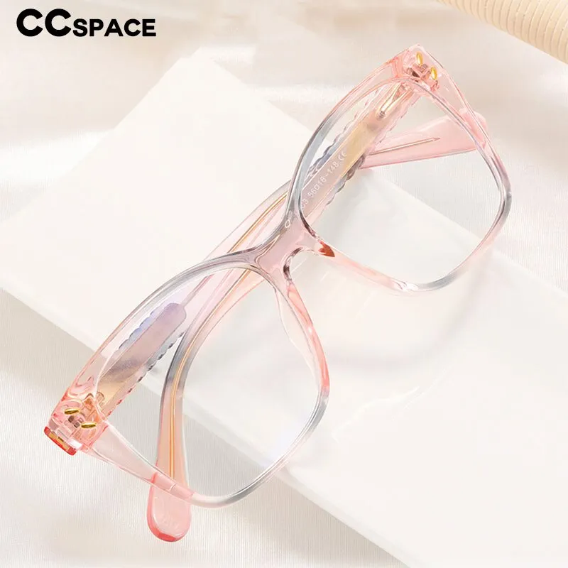 CCspace Women's Full Rim Square Tr 90 Eyeglasses 55261
