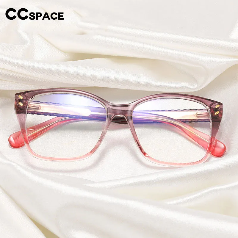 CCspace Women's Full Rim Square Tr 90 Eyeglasses 55261