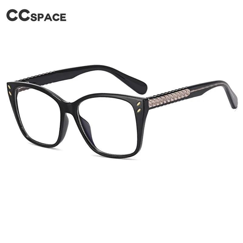 CCspace Women's Full Rim Square Tr 90 Eyeglasses 55261