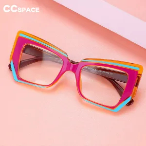 CCspace Women's Full Rim Square Tr 90 Eyeglasses 56416