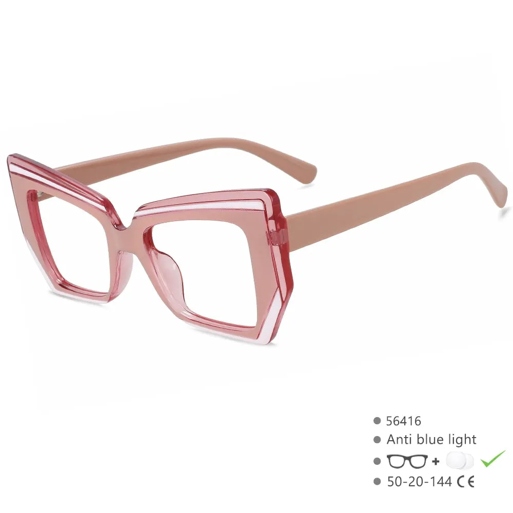 CCspace Women's Full Rim Square Tr 90 Eyeglasses 56416