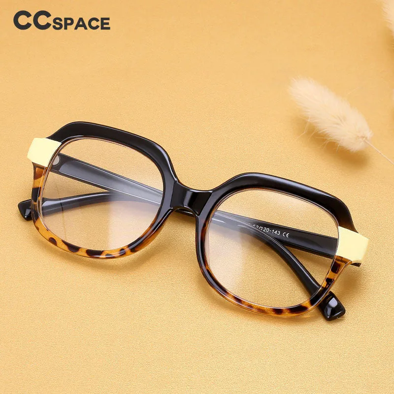 CCspace Women's Full Rim Square Tr 90 Titanium Eyeglasses 56425