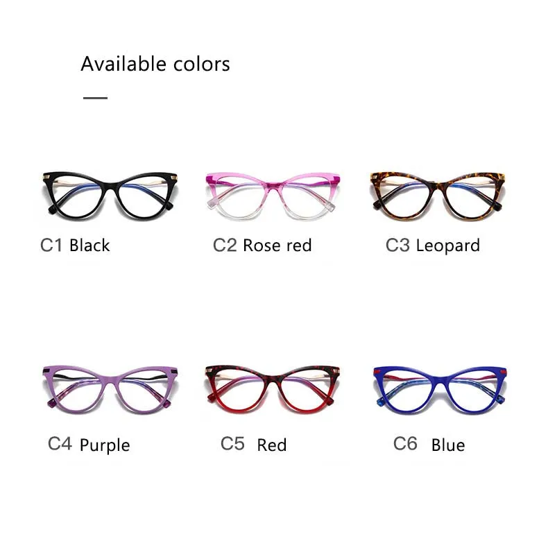 CCspace Women's Full Rim Tr 90 Titanium Cat Eye Frame Eyeglasses 54562