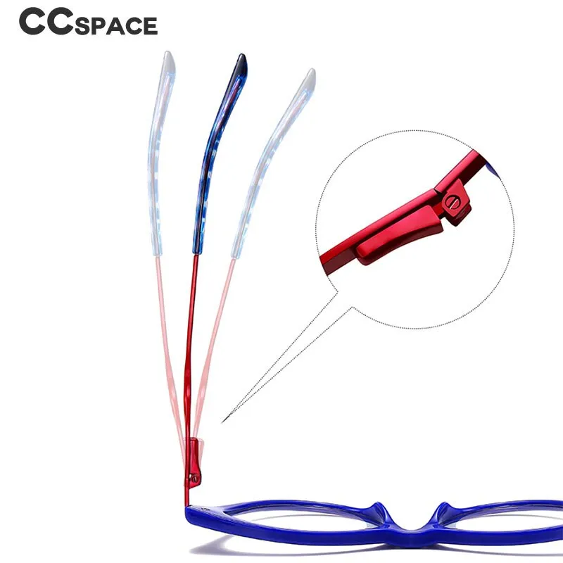 CCspace Women's Full Rim Tr 90 Titanium Cat Eye Frame Eyeglasses 54562