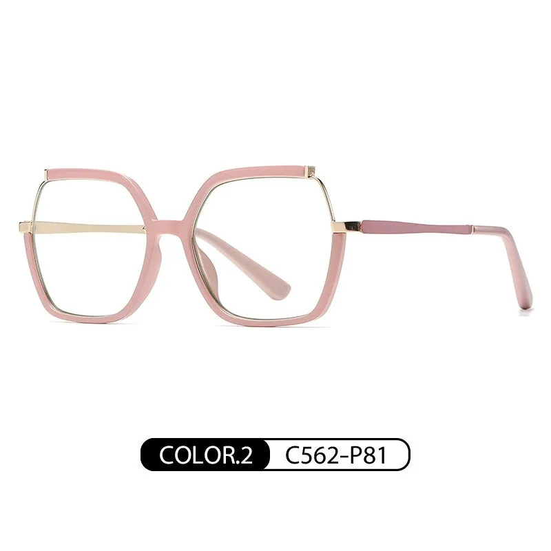 CCspace Women's Semi Rim Square Tr 90 Titanium Eyeglasses 56716