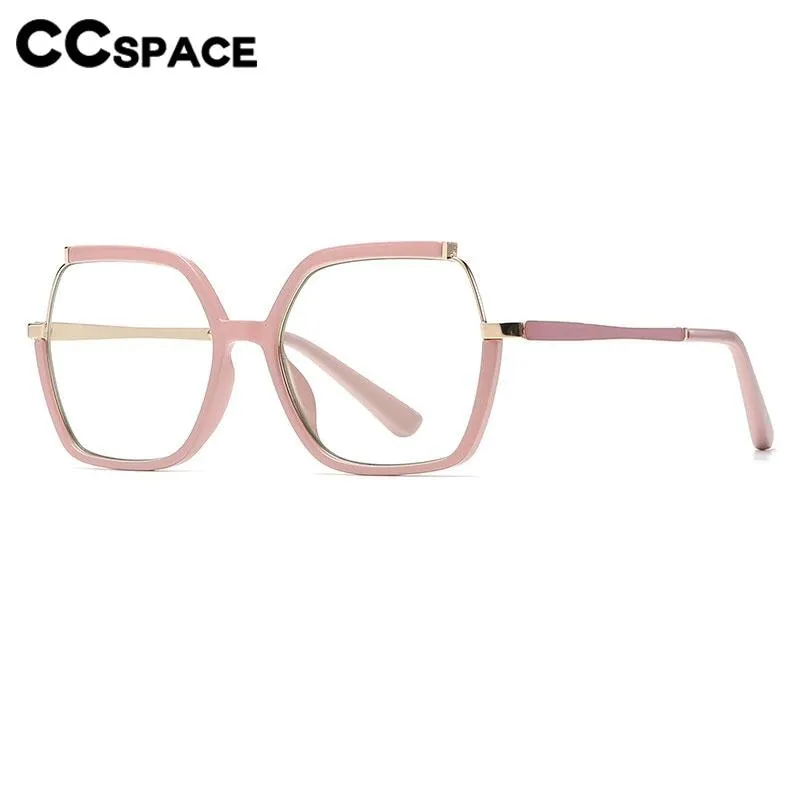 CCspace Women's Semi Rim Square Tr 90 Titanium Eyeglasses 56716
