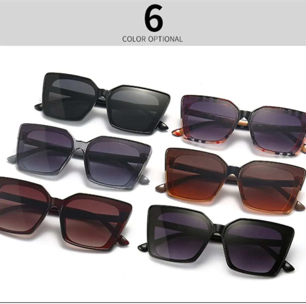 CGZWFERA-Large Fashion Sunglasses Women Designer Luxury Womens Cat Eye Sun Glasses Vintage UV400 Outdoor Oculos De Sol
