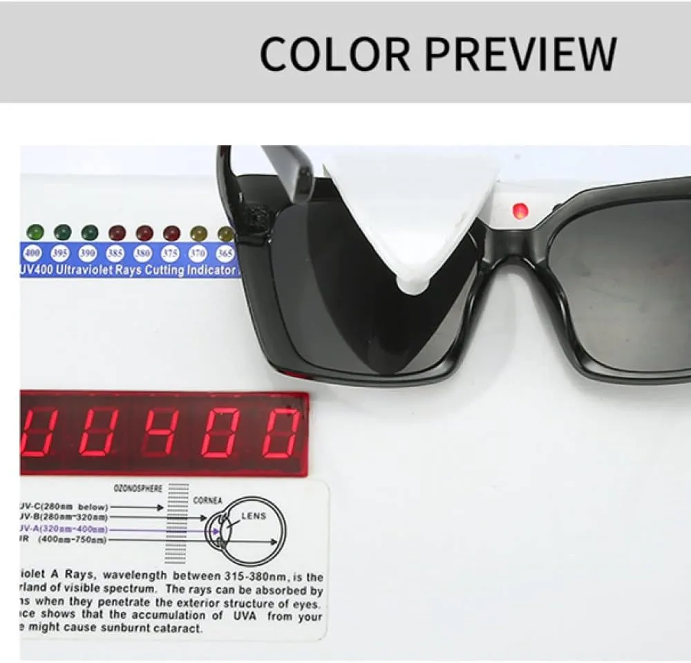 CGZWFERA-Large Fashion Sunglasses Women Designer Luxury Womens Cat Eye Sun Glasses Vintage UV400 Outdoor Oculos De Sol