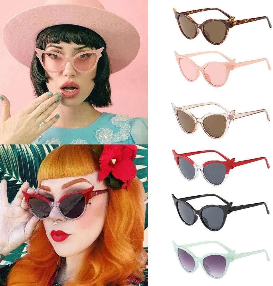 CGZWFERA-Retro Vintage Clout Cat Eye Sunglasses Outdoor Outdoor Glasses Eyewear