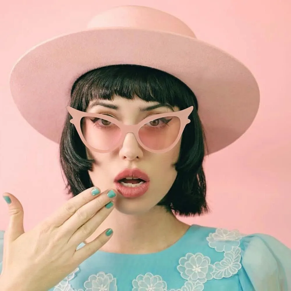 CGZWFERA-Retro Vintage Clout Cat Eye Sunglasses Outdoor Outdoor Glasses Eyewear