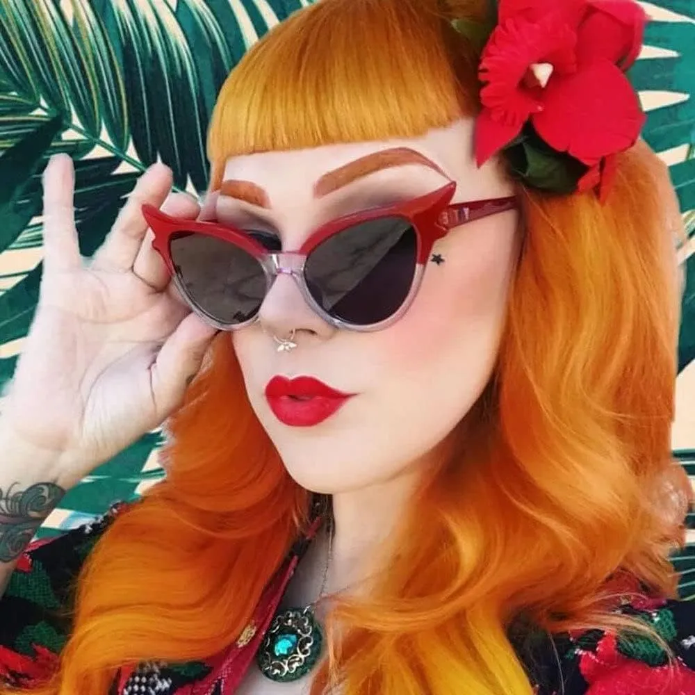 CGZWFERA-Retro Vintage Clout Cat Eye Sunglasses Outdoor Outdoor Glasses Eyewear