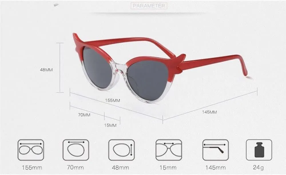 CGZWFERA-Retro Vintage Clout Cat Eye Sunglasses Outdoor Outdoor Glasses Eyewear