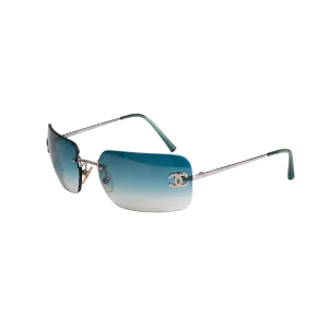 Chanel 4017D Coco 2000s Frameless Swarovski Rhinestone Green
