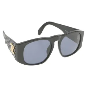 CHANEL Sunglasses Black CC Auth ar3537
