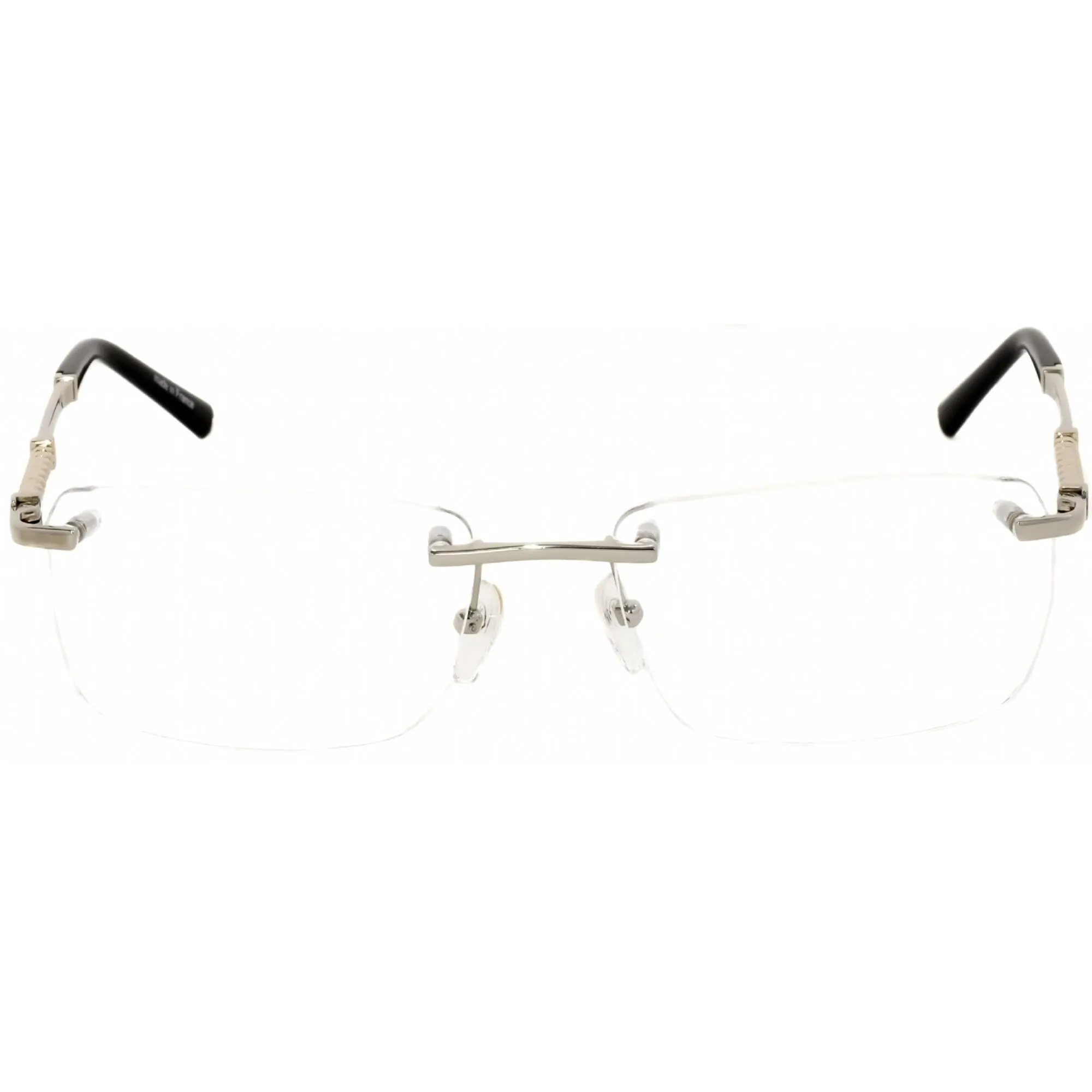 Charriol Men's Eyeglasses - Shiny Silver/Gold Rectangular Shaped Metal | PC75066 C02