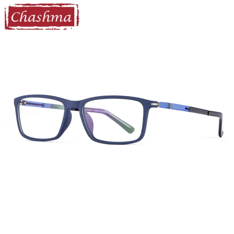 Chashma Men's Full Rim Square Tr 90 Alloy Eyeglasses 9164