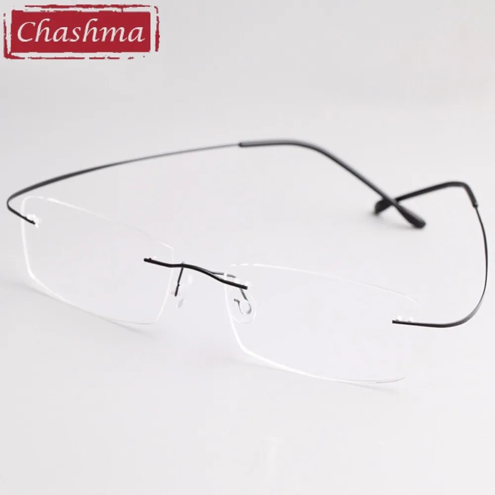 Chashma Men's Rimless Rectangle Titanium Alloy Eyeglasses A772
