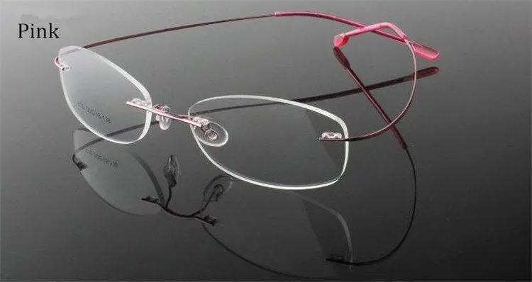 Chashma Men's Rimless Rectangle Titanium Alloy Eyeglasses A772