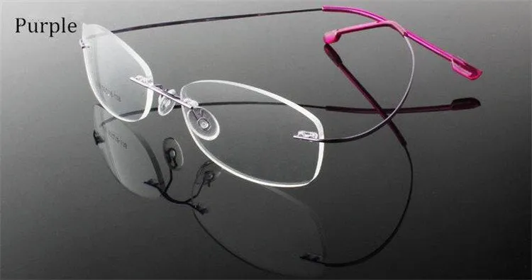 Chashma Men's Rimless Rectangle Titanium Alloy Eyeglasses A772