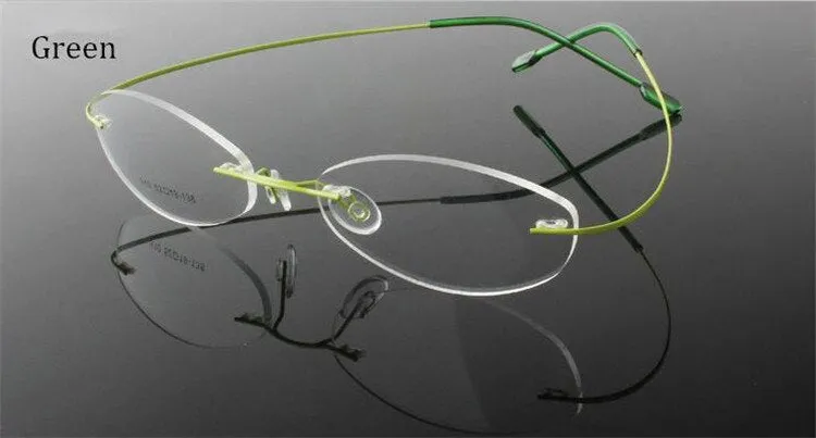 Chashma Men's Rimless Rectangle Titanium Alloy Eyeglasses A772