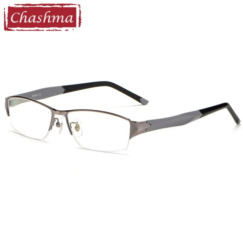 Chashma Men's Semi Rim Square Alloy Eyeglasses 8826