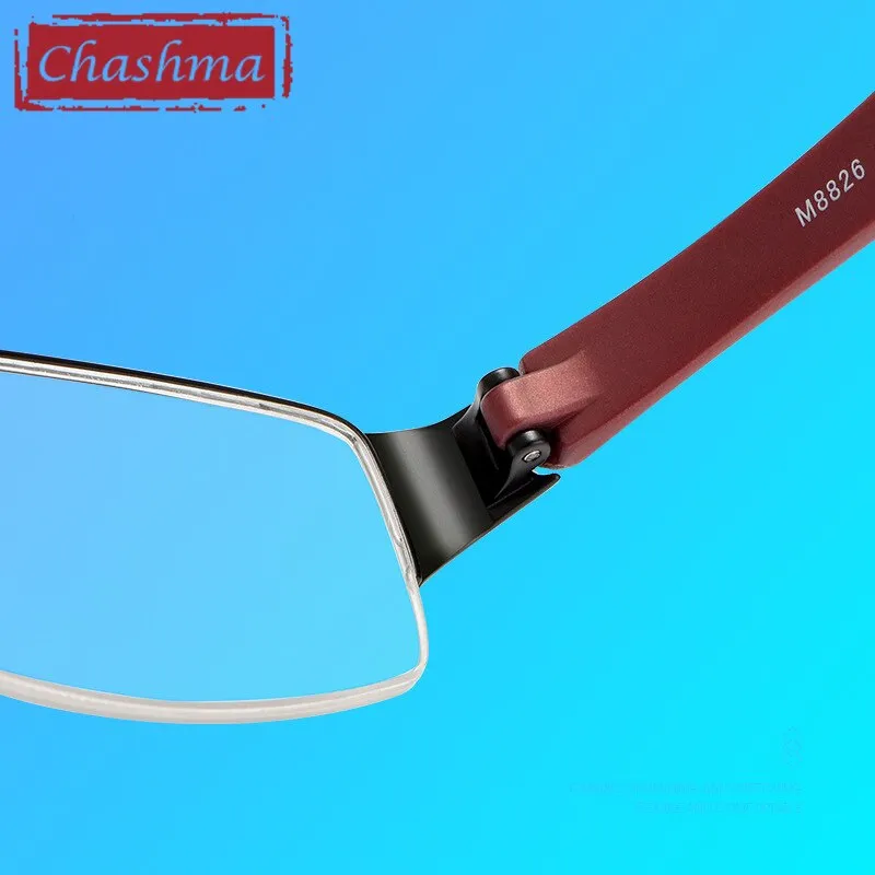 Chashma Men's Semi Rim Square Alloy Eyeglasses 8826
