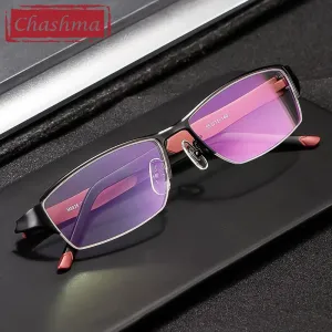 Chashma Men's Semi Rim Square Alloy Eyeglasses 8826