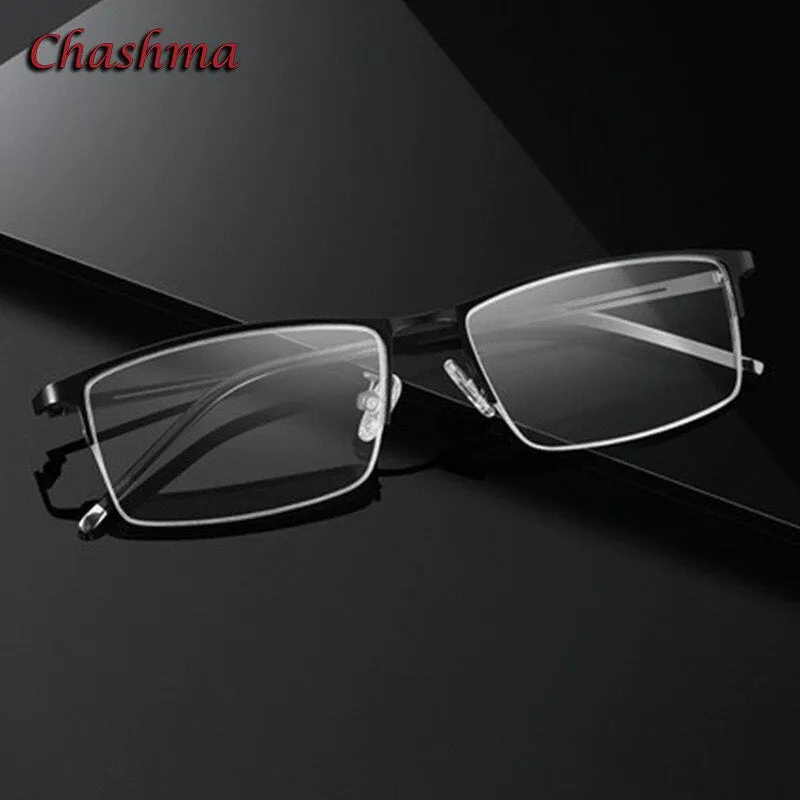 Chashma Ochki Men's Semi Rim Square Alloy Eyeglasses 9070