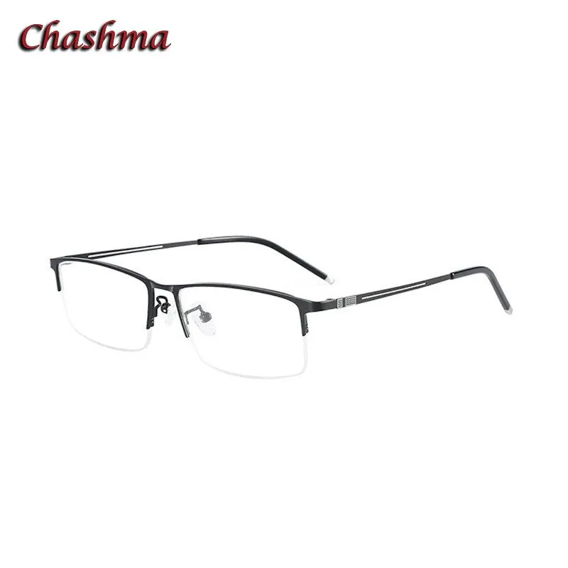 Chashma Ochki Men's Semi Rim Square Alloy Eyeglasses 9070