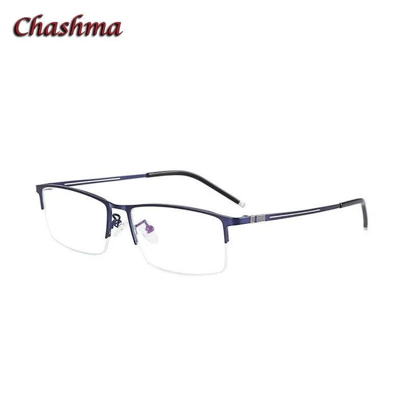 Chashma Ochki Men's Semi Rim Square Alloy Eyeglasses 9070