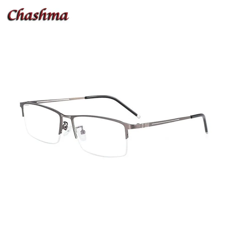 Chashma Ochki Men's Semi Rim Square Alloy Eyeglasses 9070