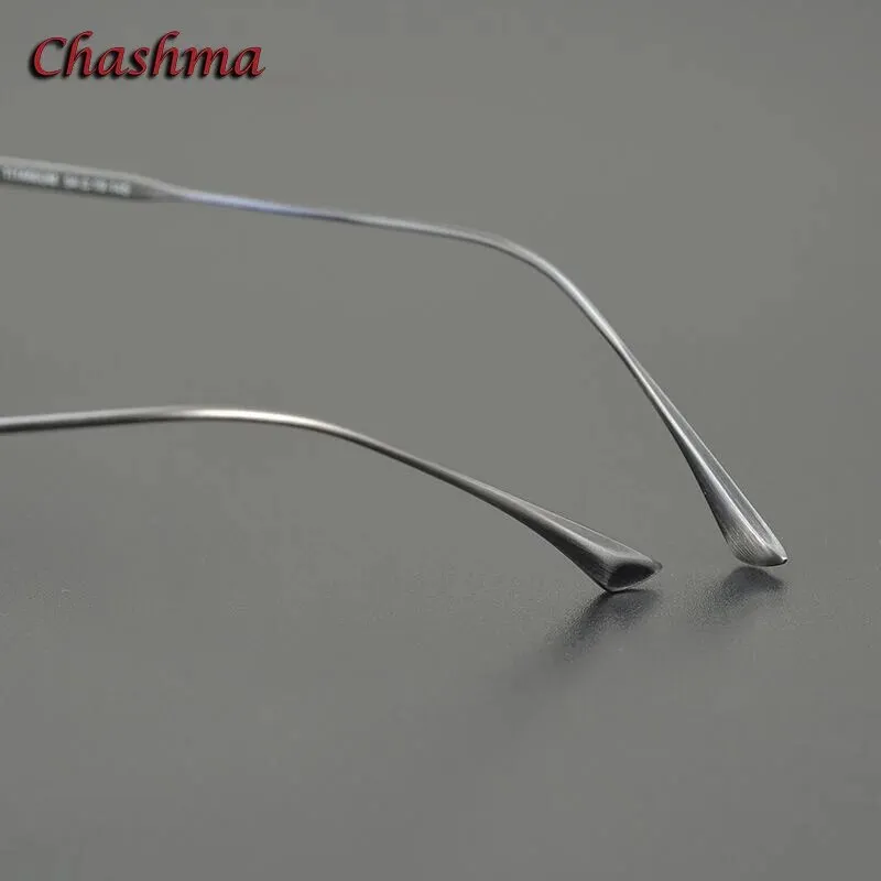 Chashma Ochki Men's Semi Rim Square Titanium Eyeglasses 1015