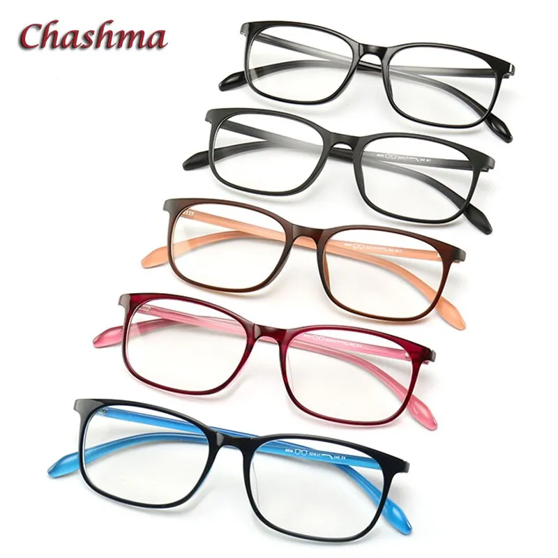 Chashma Ochki Unisex Full Rim Round Square Tr 90 Titanium Eyeglasses 6056