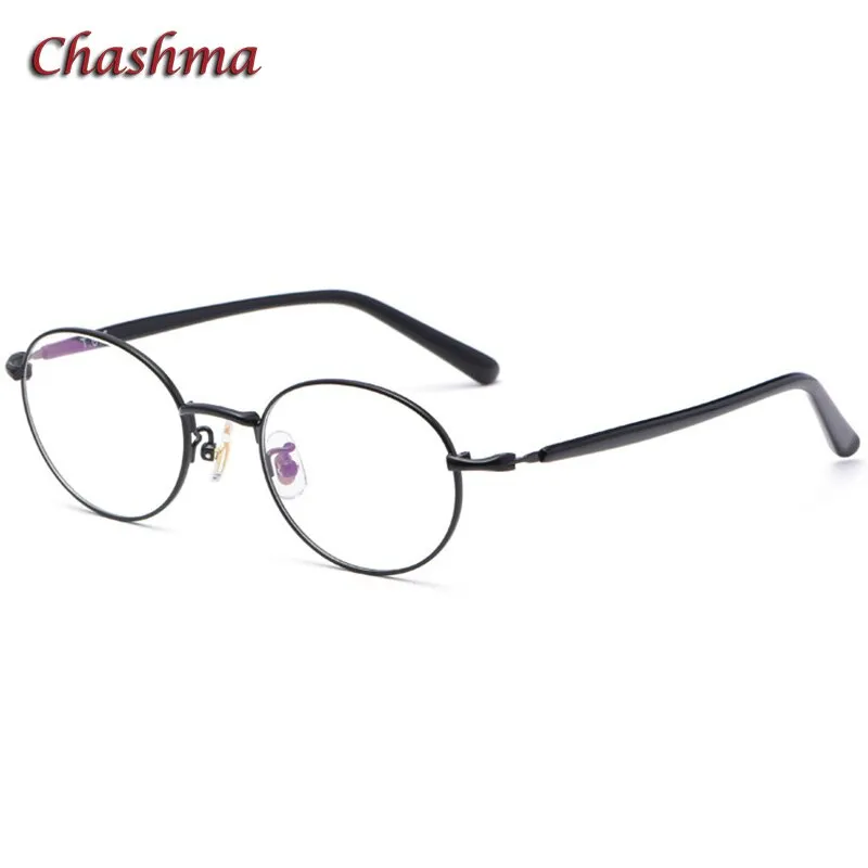 Chashma Ochki Unisex Full Rim Small Round Titanium Eyeglasses 2006