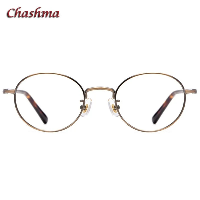 Chashma Ochki Unisex Full Rim Small Round Titanium Eyeglasses 2006