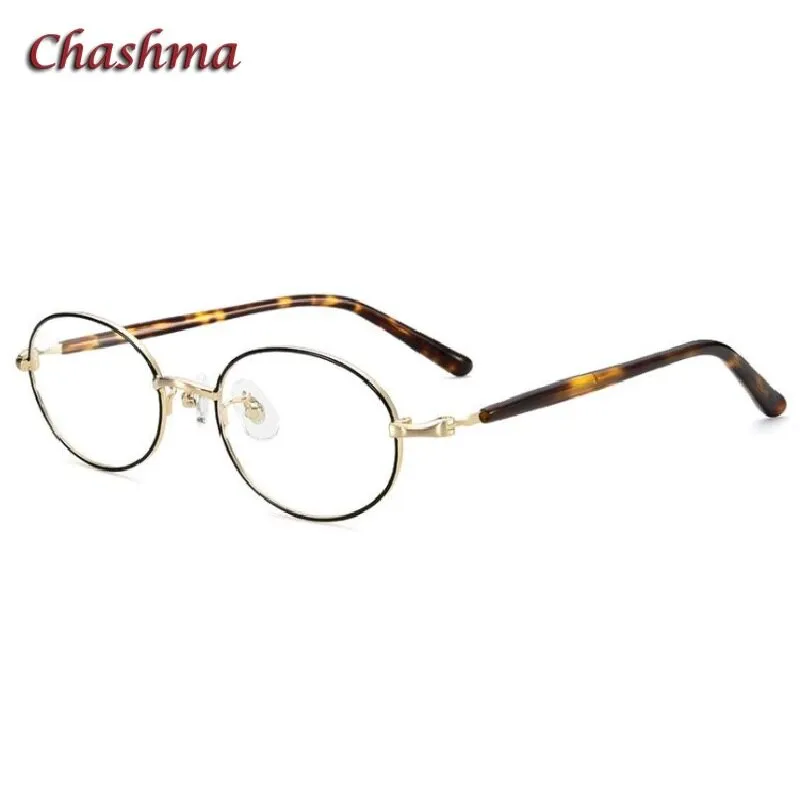 Chashma Ochki Unisex Full Rim Small Round Titanium Eyeglasses 2006