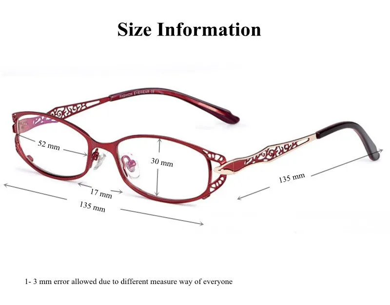 Chashma Ochki Women's Full Rim Oval Rectangle Stainless Steel Eyeglasses 8982