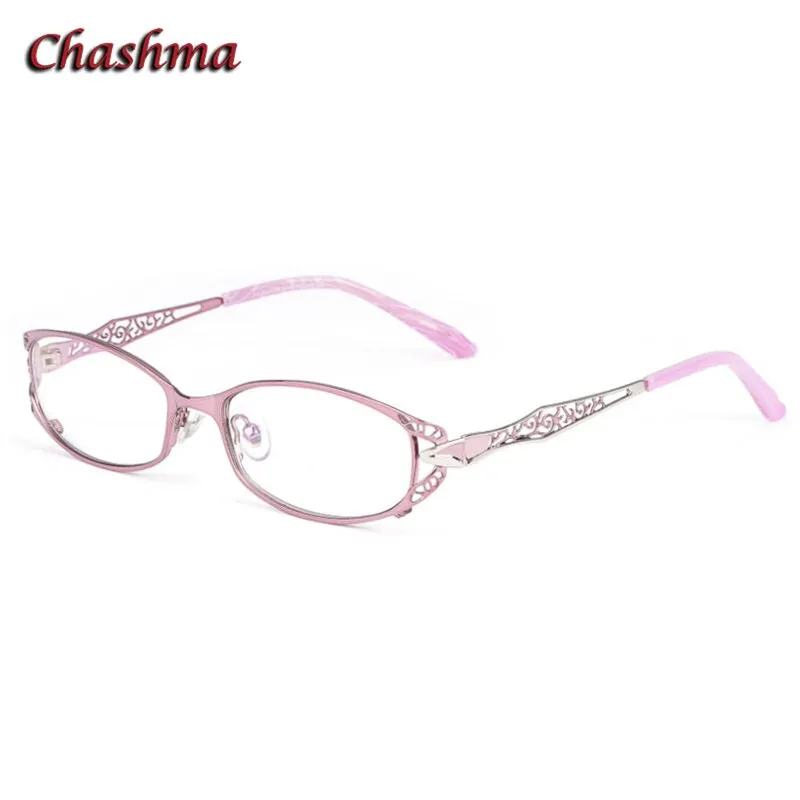 Chashma Ochki Women's Full Rim Oval Rectangle Stainless Steel Eyeglasses 8982