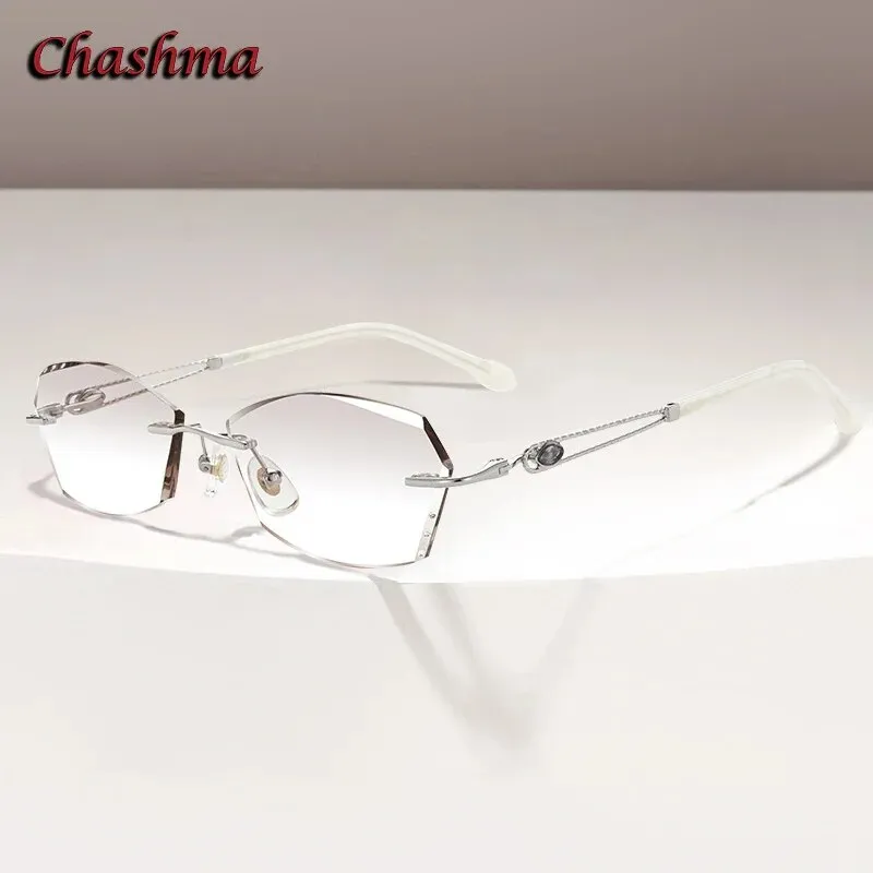 Chashma Ochki Women's Rimless Square Titanium Eyeglasses 2313