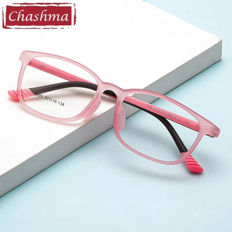 Chashma Ottica Children's Unisex Full Rim Square Tr 90 Titanium Eyeglasses 8093
