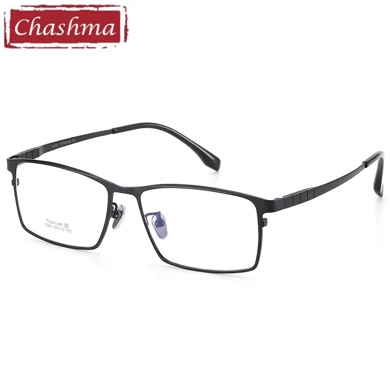 Chashma Ottica Men's Full Rim Oversized Square Titanium Eyeglasses 2060