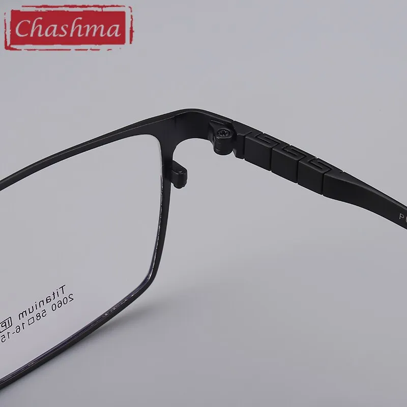 Chashma Ottica Men's Full Rim Oversized Square Titanium Eyeglasses 2060