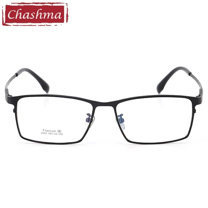 Chashma Ottica Men's Full Rim Oversized Square Titanium Eyeglasses 2060