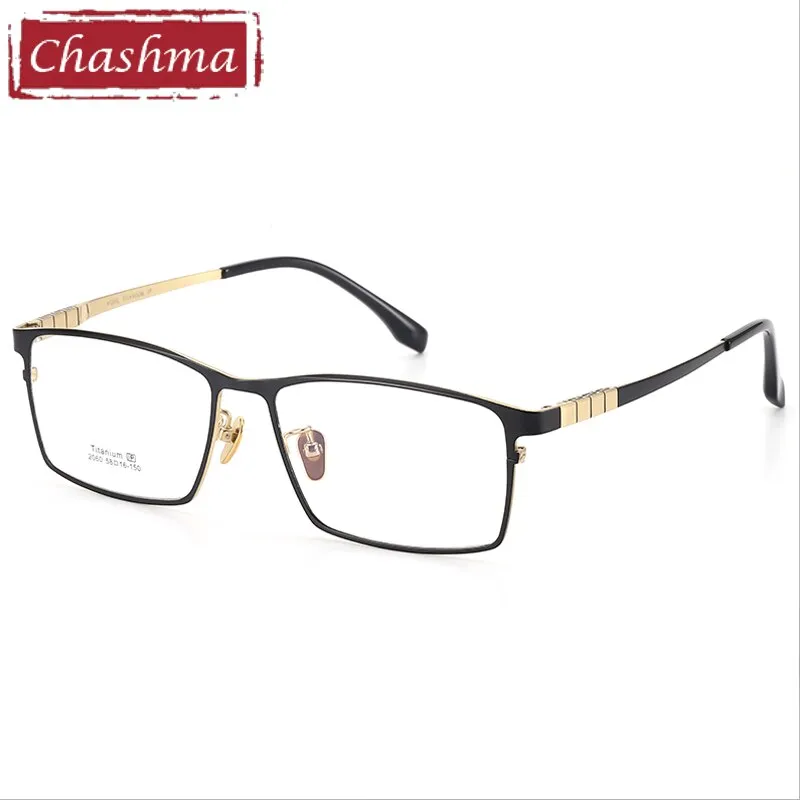Chashma Ottica Men's Full Rim Oversized Square Titanium Eyeglasses 2060
